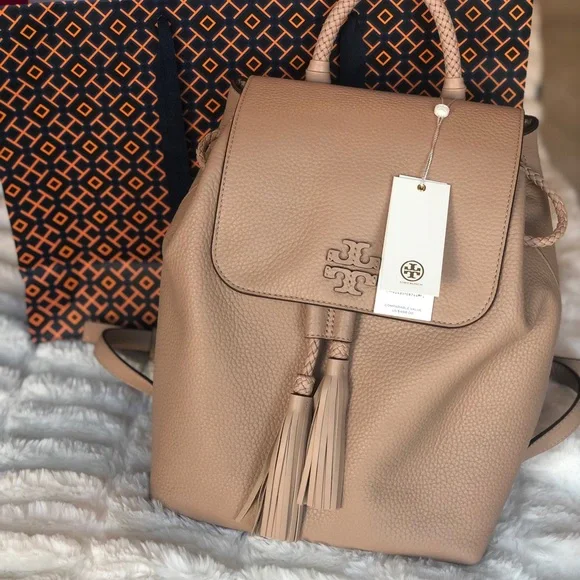 Tory Burch | Bags | Tory Burch Tan And Cream Backpack | Poshmark display picture 2